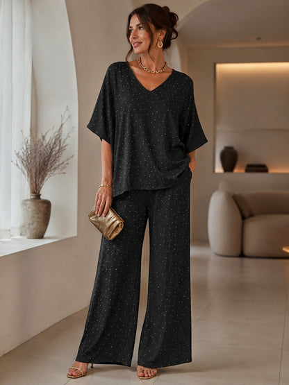 Completo viscosa strass