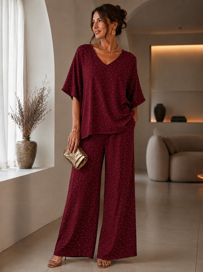 Completo viscosa strass